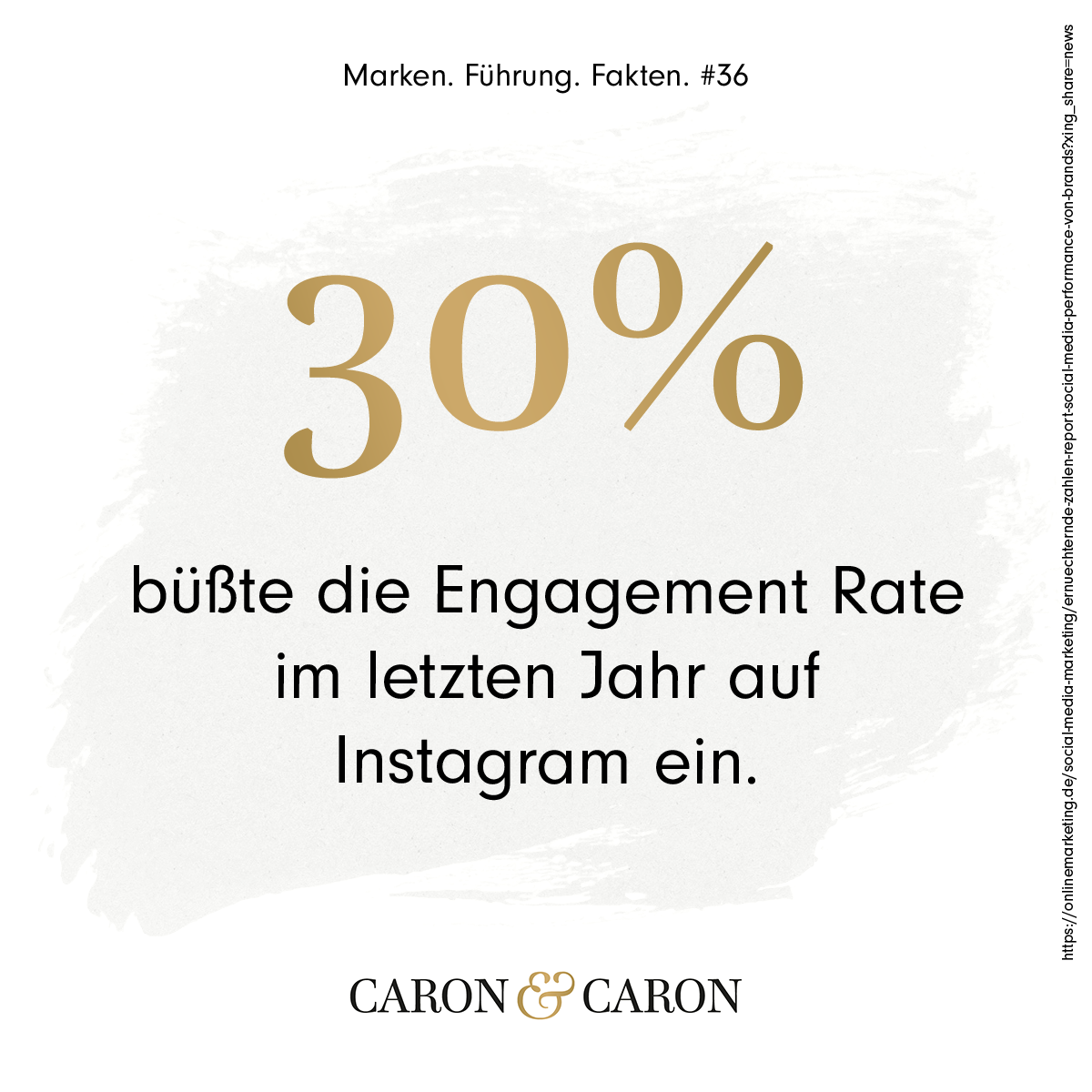 Im letzten Jahr ist die Engagement Rate auf Instagram um 30 Prozent gesunken! - Beitrag von CARON & CARON